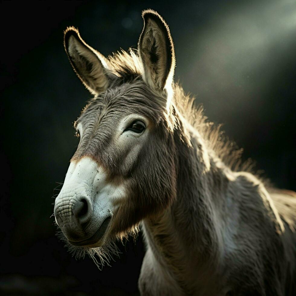 Donkey Aesthetic realistic cinematic raw epic macro photo