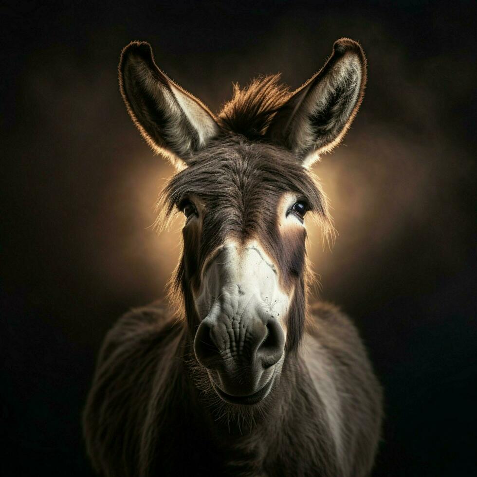 Donkey Aesthetic realistic cinematic raw epic macro photo