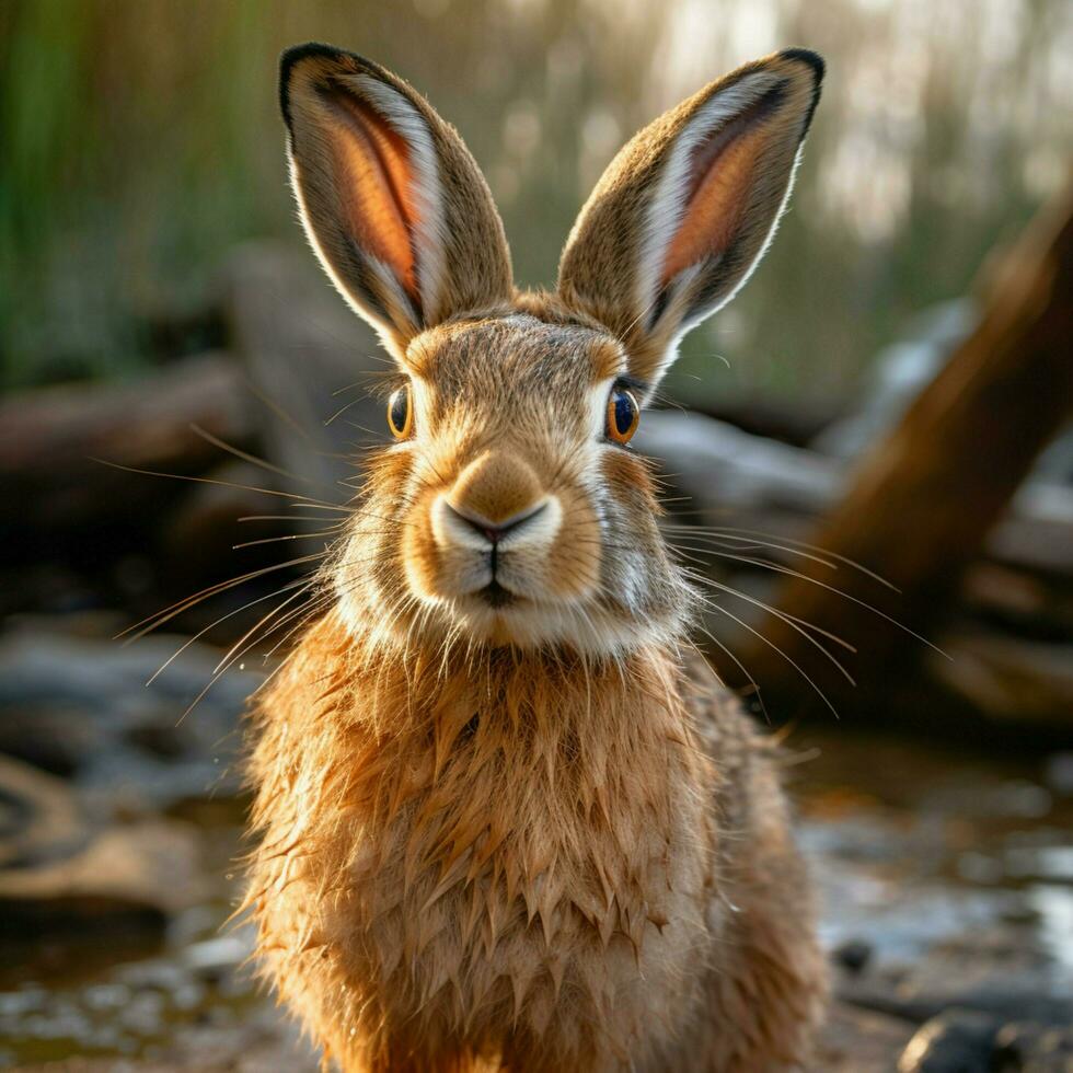 Hare wild life photography hdr 4k photo