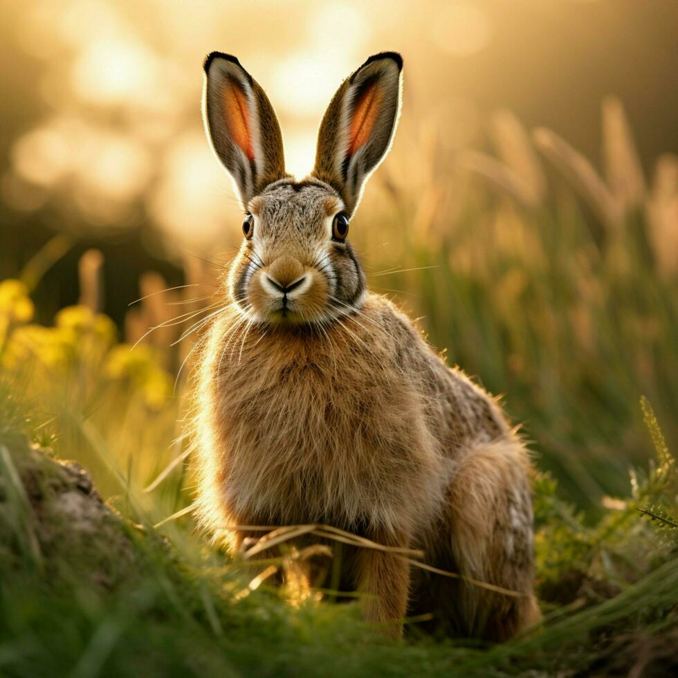 Hare wild life photography hdr 4k photo