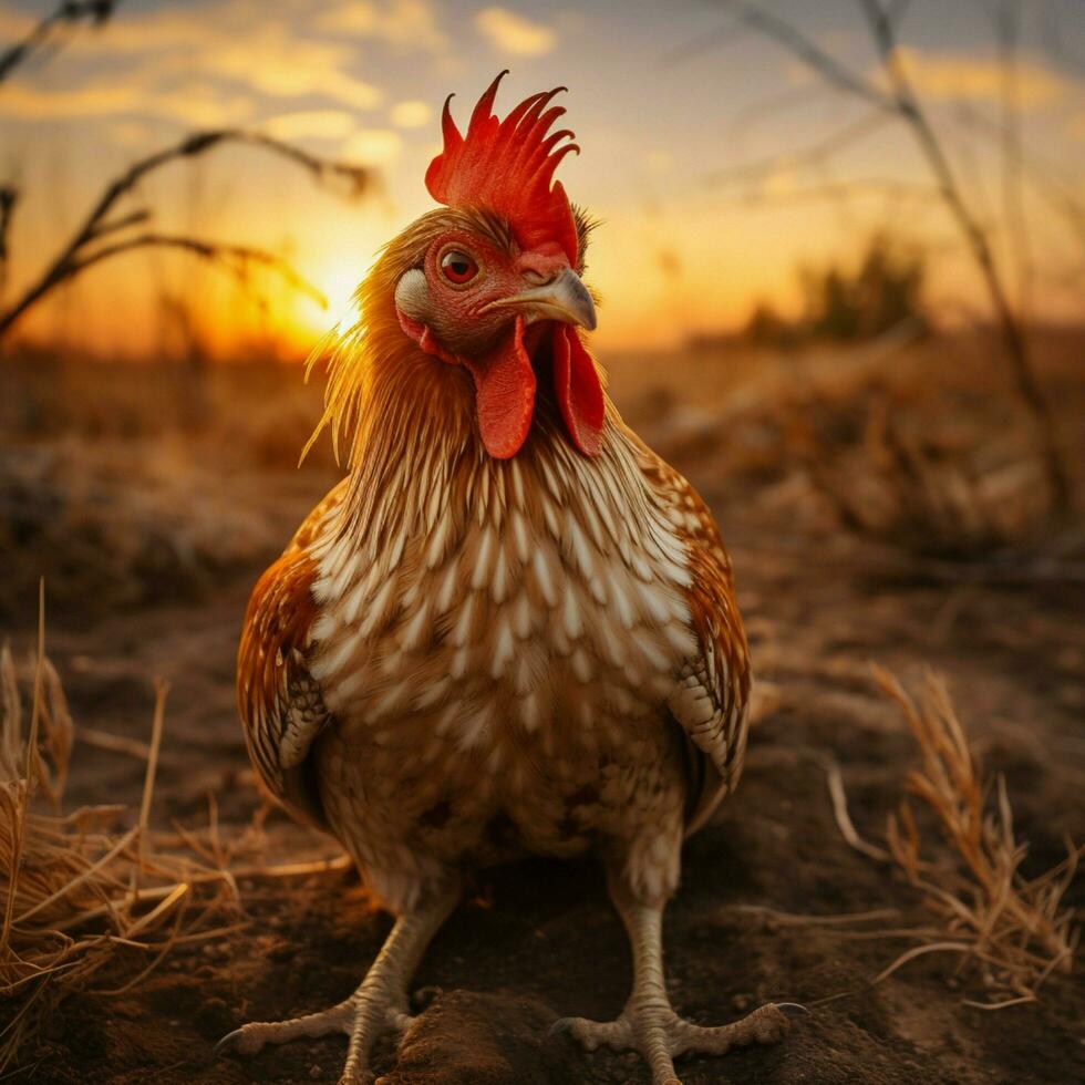 gallina salvaje vida fotografía hdr 4k foto