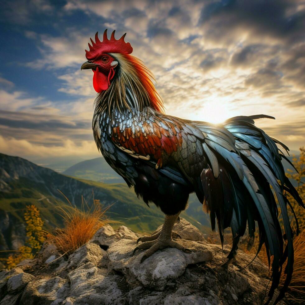 Hen wild life photography hdr 4k photo