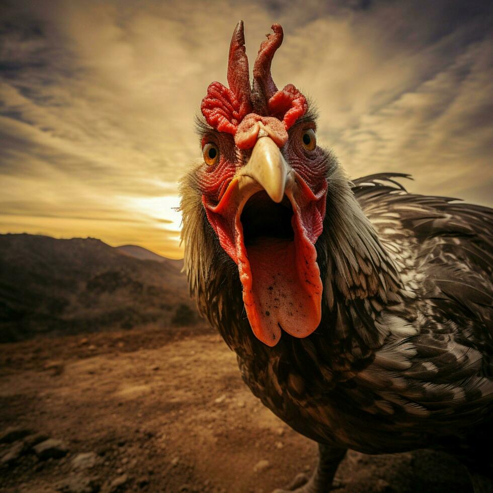 gallina salvaje vida fotografía hdr 4k foto