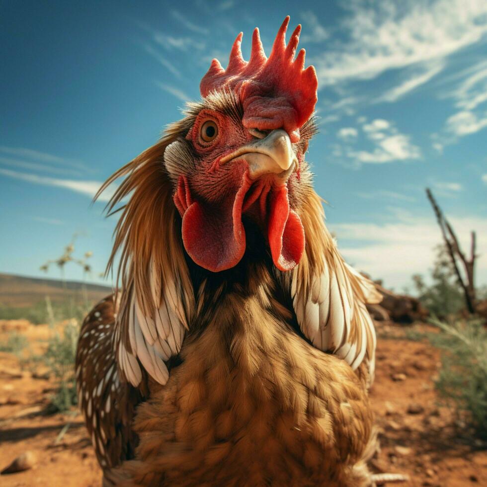 Hen wild life photography hdr 4k photo