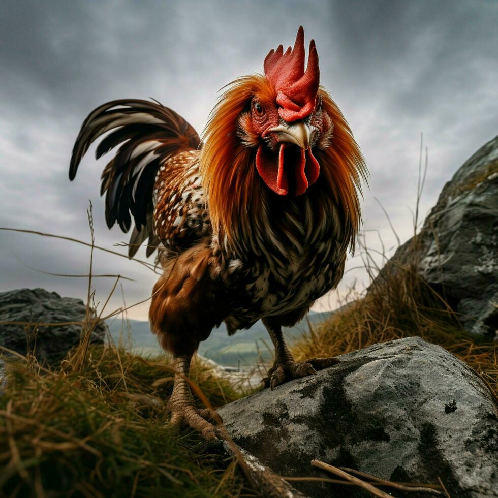 Hen wild life photography hdr 4k photo