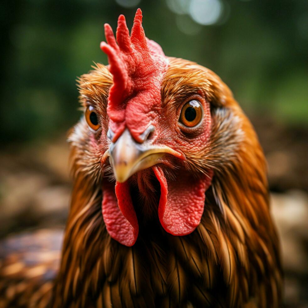 gallina salvaje vida fotografía hdr 4k foto