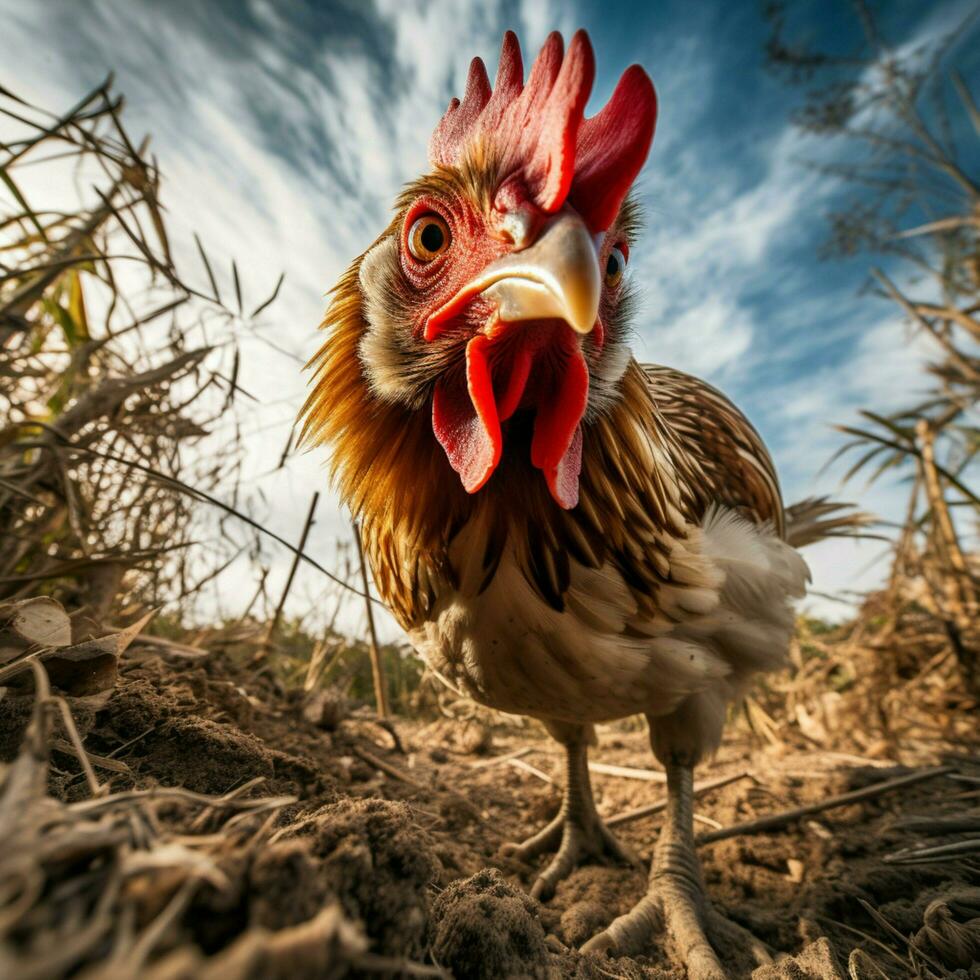 Hen wild life photography hdr 4k photo