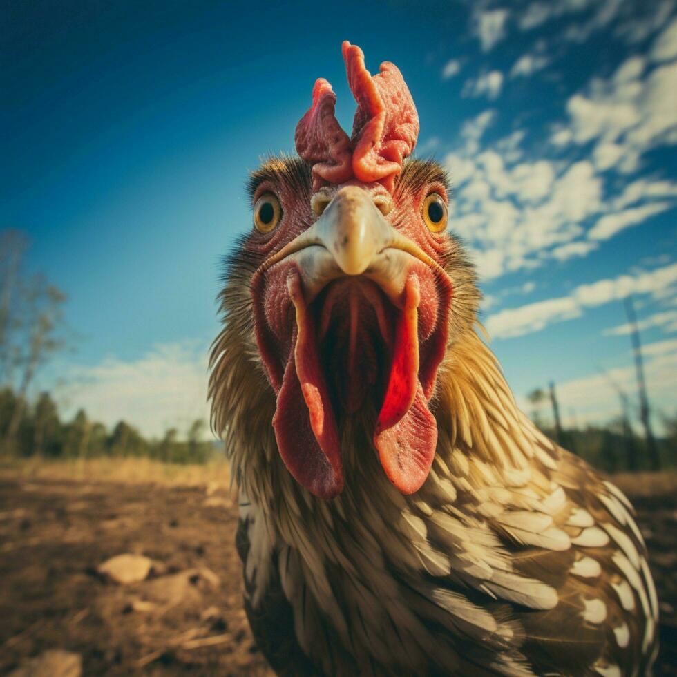 gallina salvaje vida fotografía hdr 4k foto