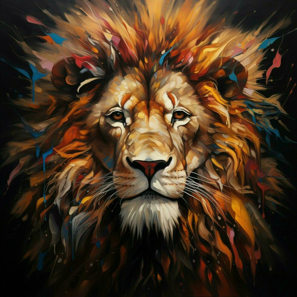 Lion background 4k photo