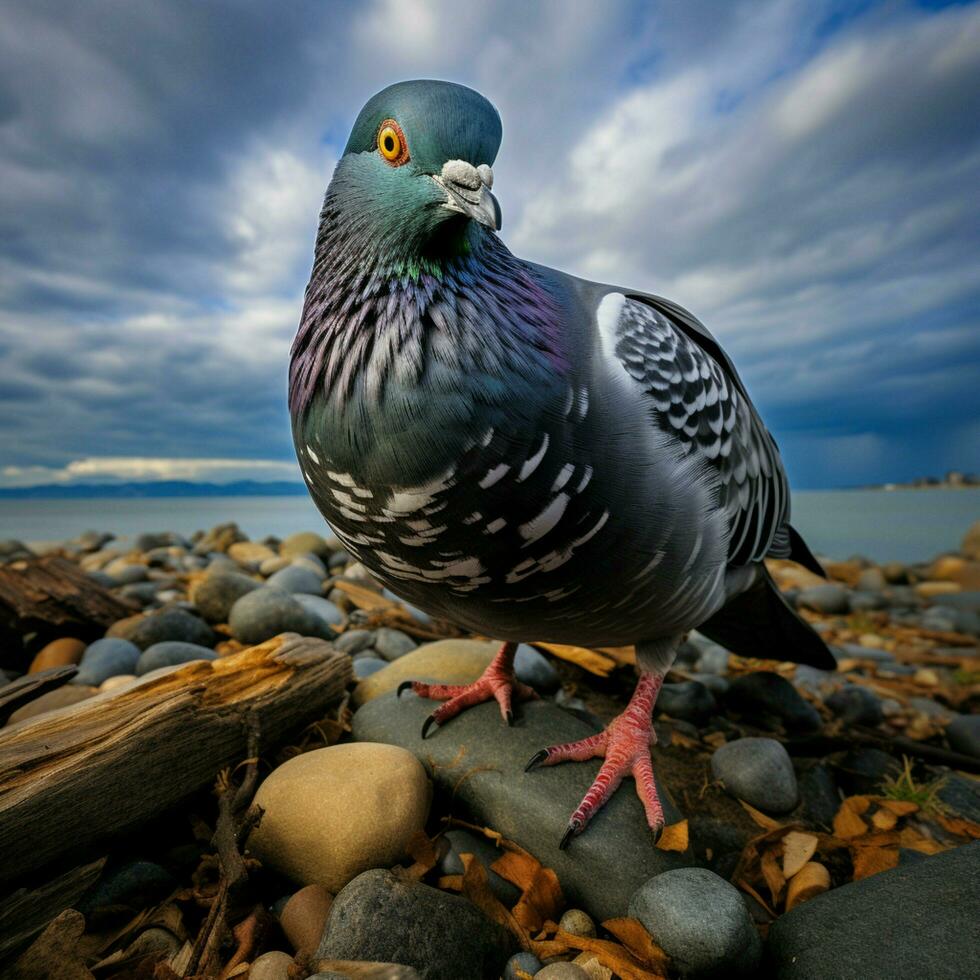 Pigeon wild life photography hdr 4k photo