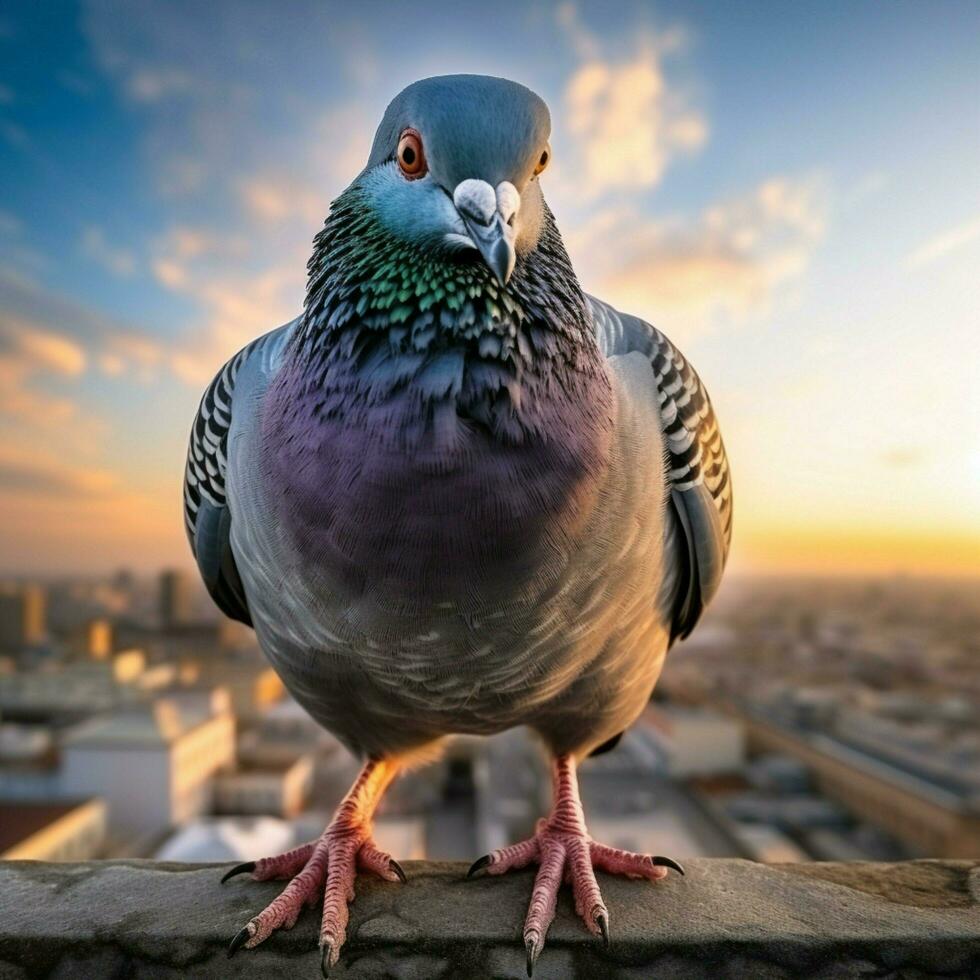 Pigeon wild life photography hdr 4k photo