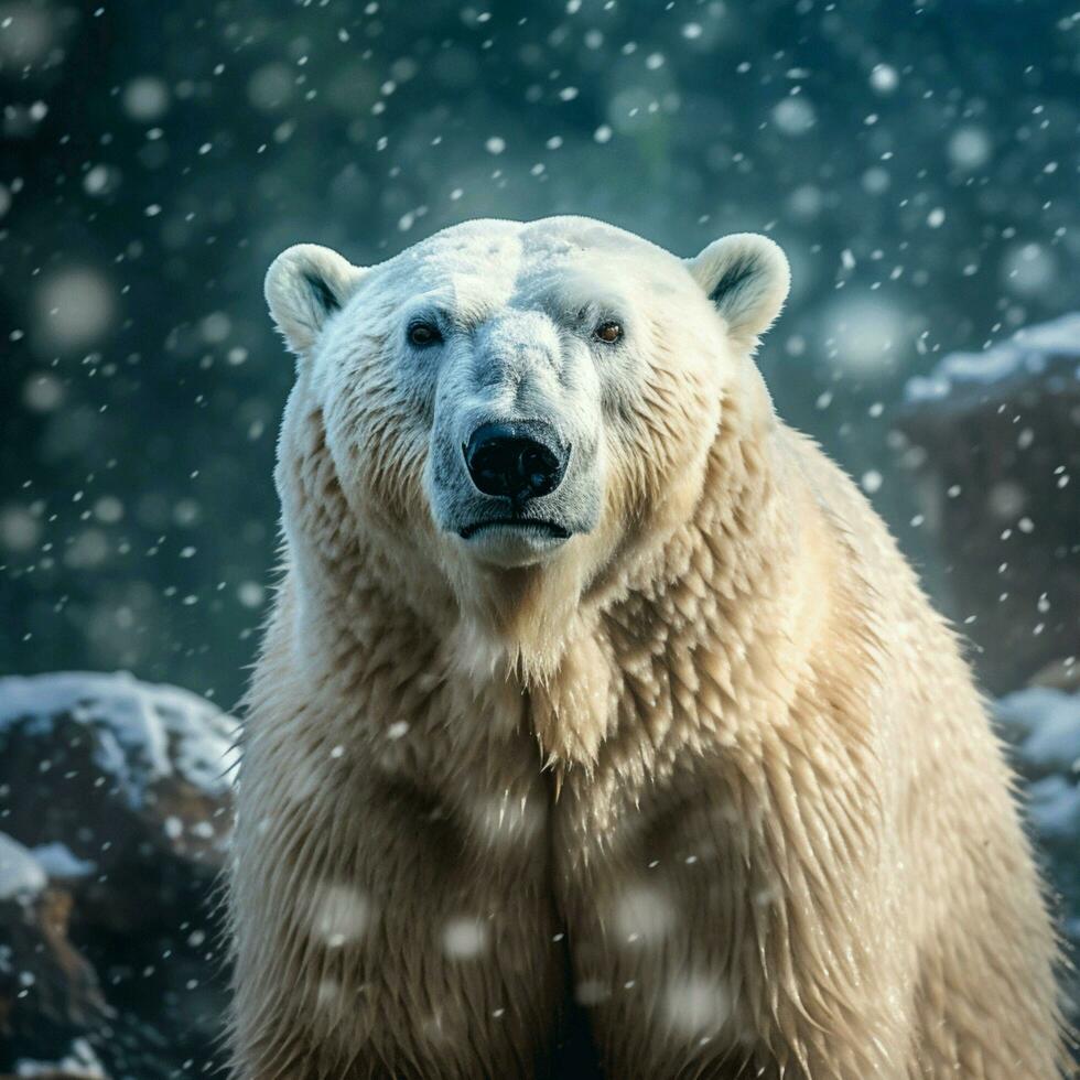Polar bear wild life photography hdr 4k photo