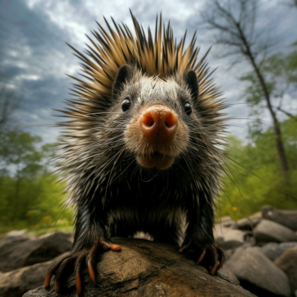 Porcupin wild life photography hdr 4k photo