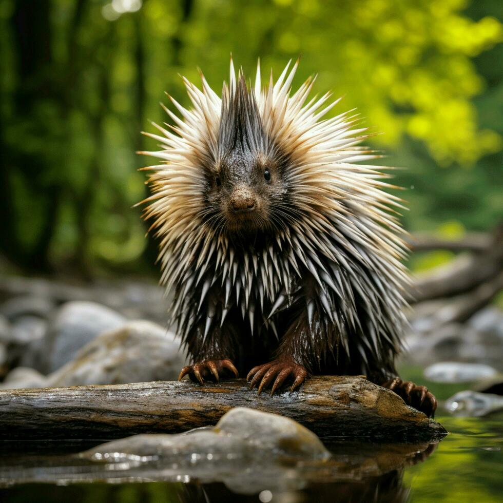 Porcupin wild life photography hdr 4k photo