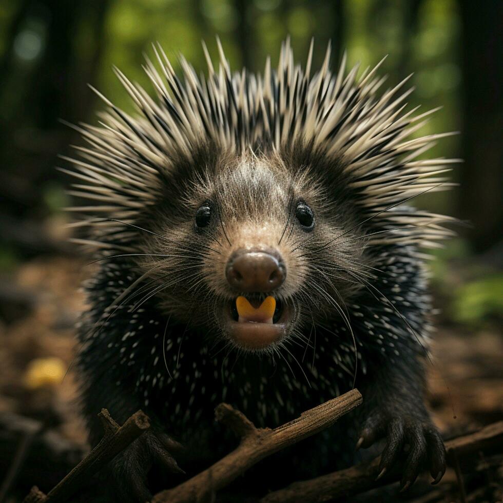Porcupin wild life photography hdr 4k photo