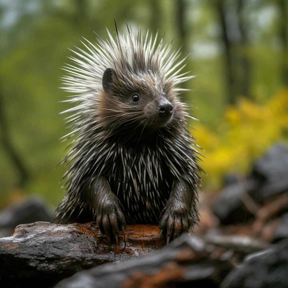 Porcupin wild life photography hdr 4k photo