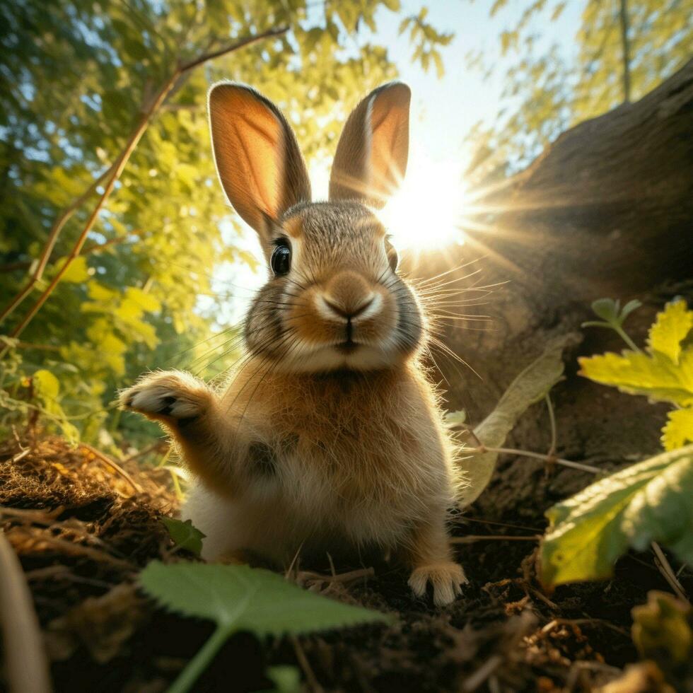 Rabbit wild life photography hdr 4k photo