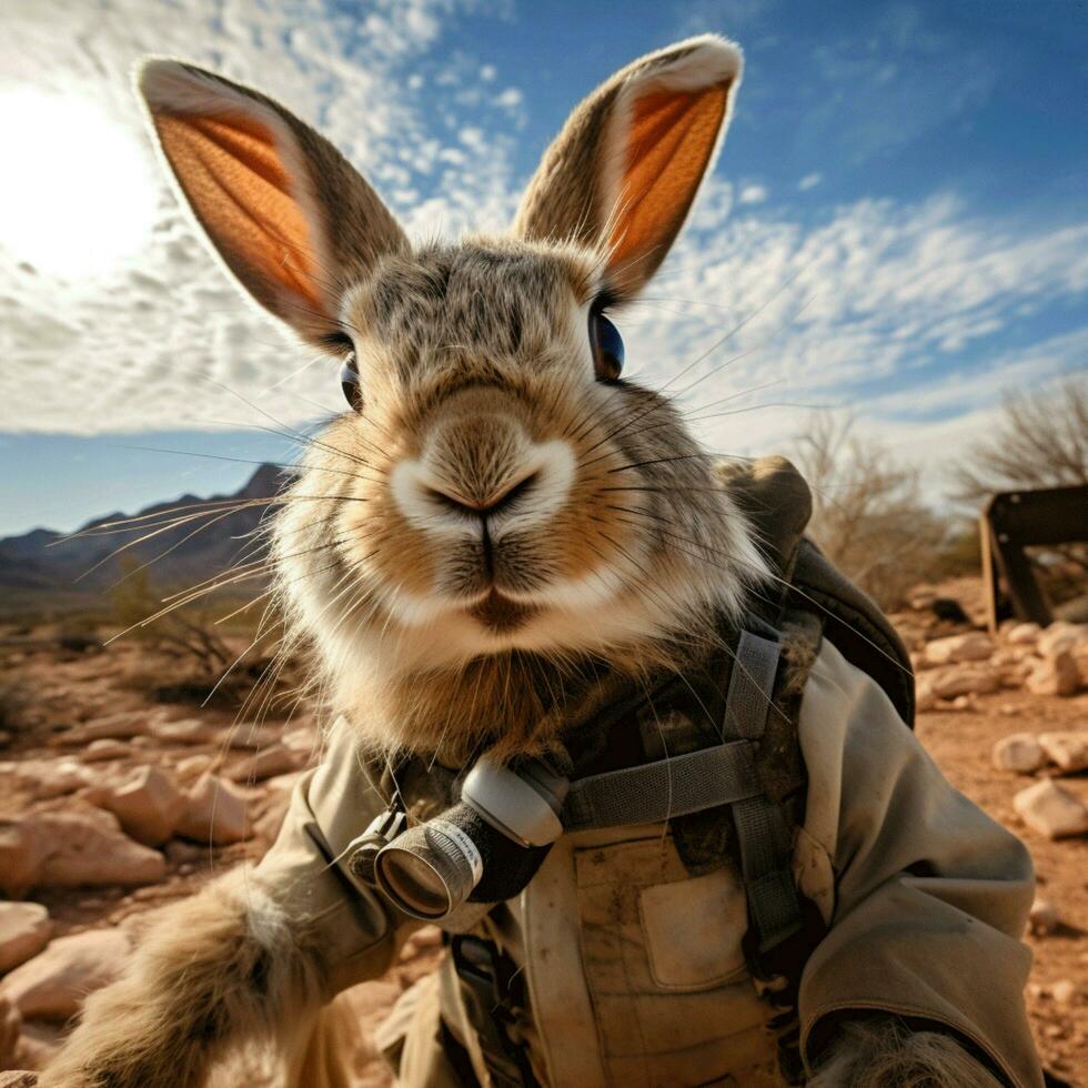 Rabbit wild life photography hdr 4k photo