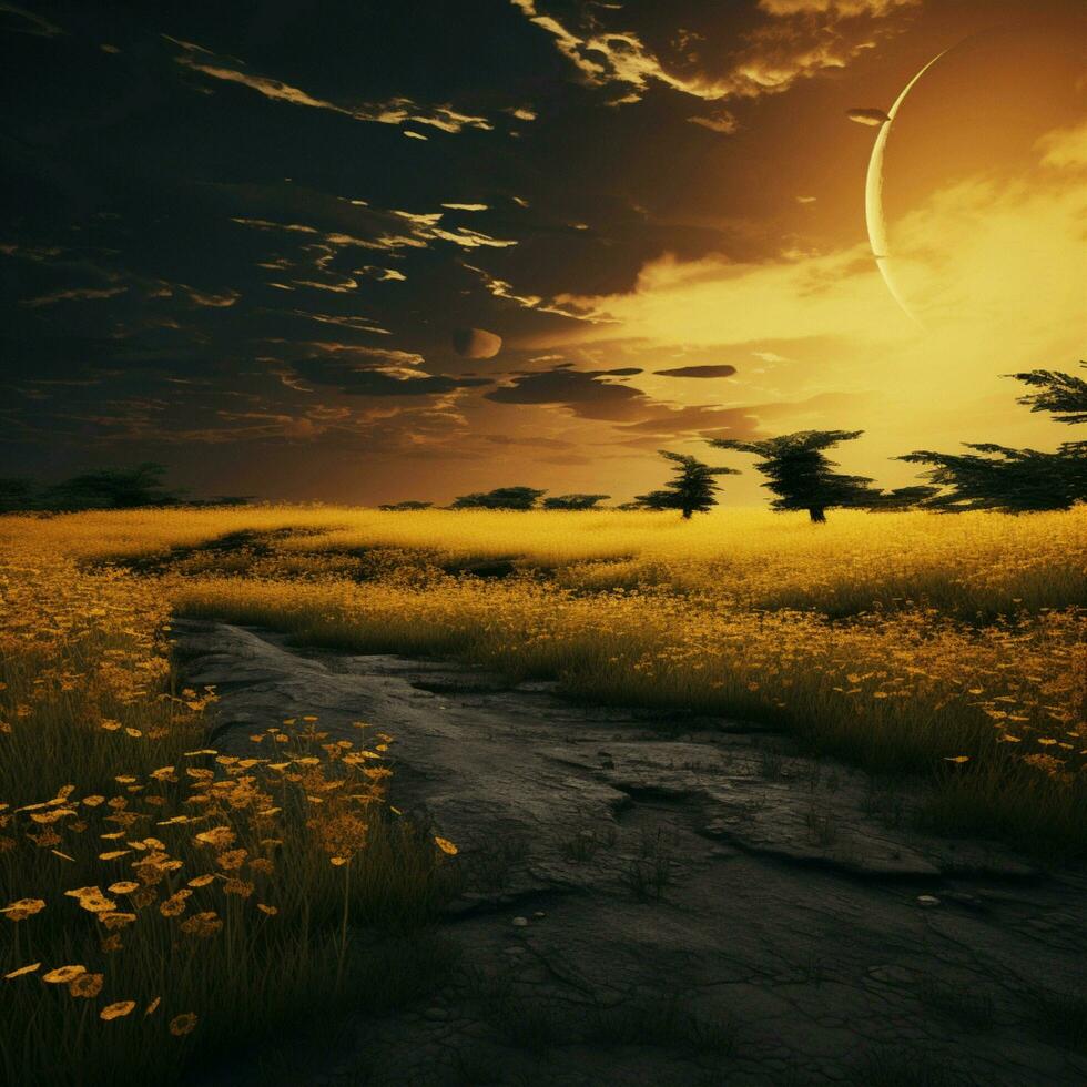 Sunny yellow and moody indigo high quality ultra hd 8k hdr 30702529