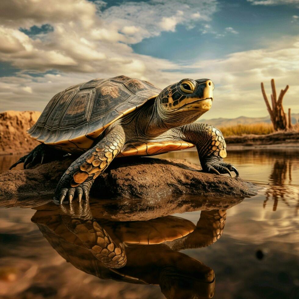 Turtle wild life photography hdr 4k photo