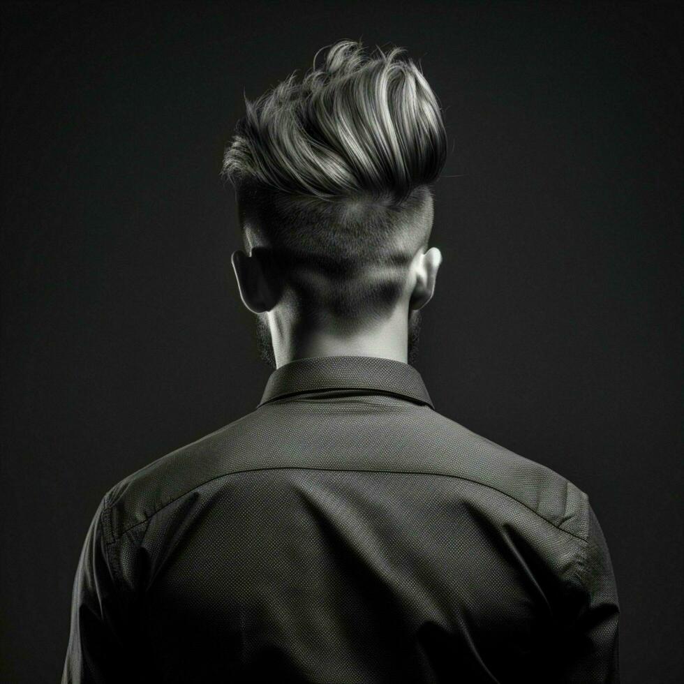 man hair style from back side photo