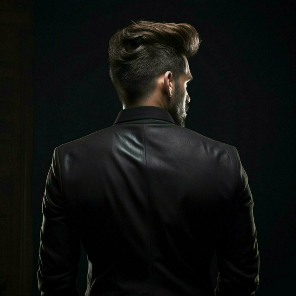 man hair style from back side photo