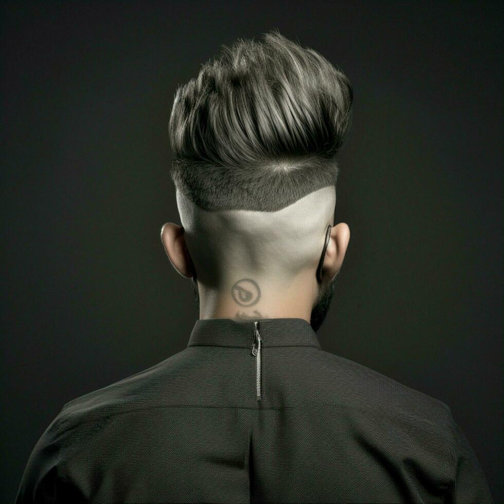 man hair style from back side photo