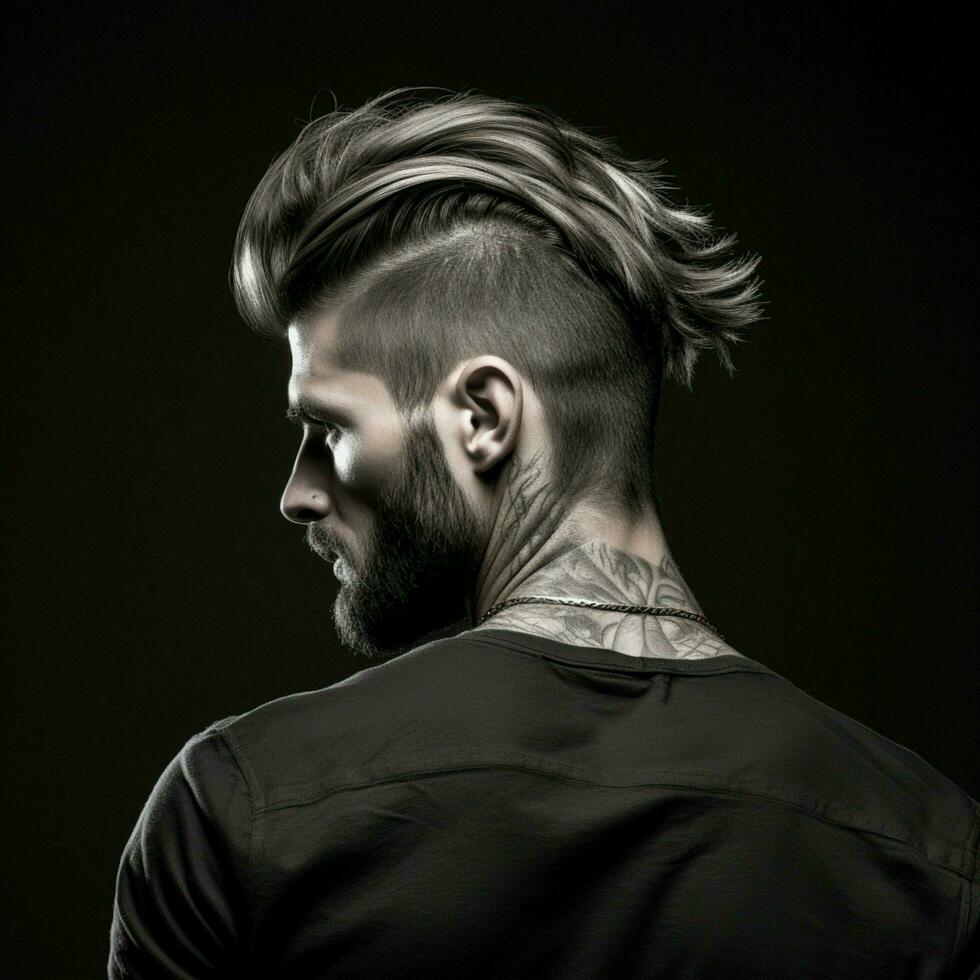 man hair style from back side photo