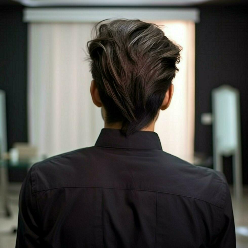 man hair style from back side photo