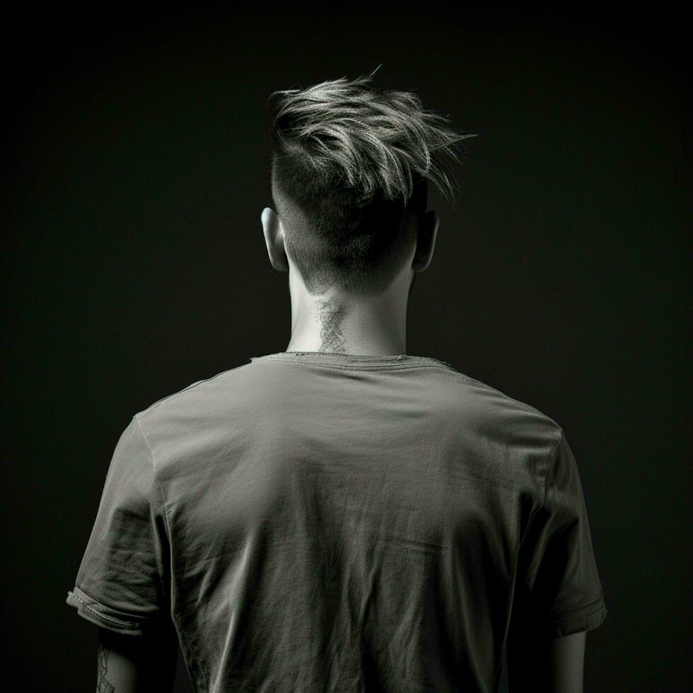 man hair style from back side photo