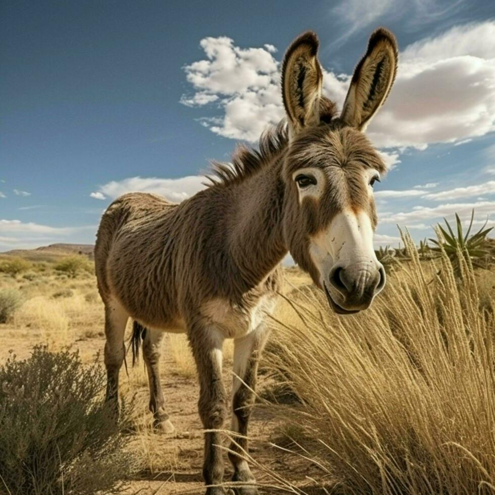 photo of Donkey full shot high quality hdr 16k ultra hd