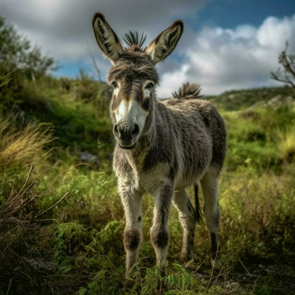 photo of Donkey full shot high quality hdr 16k ultra hd