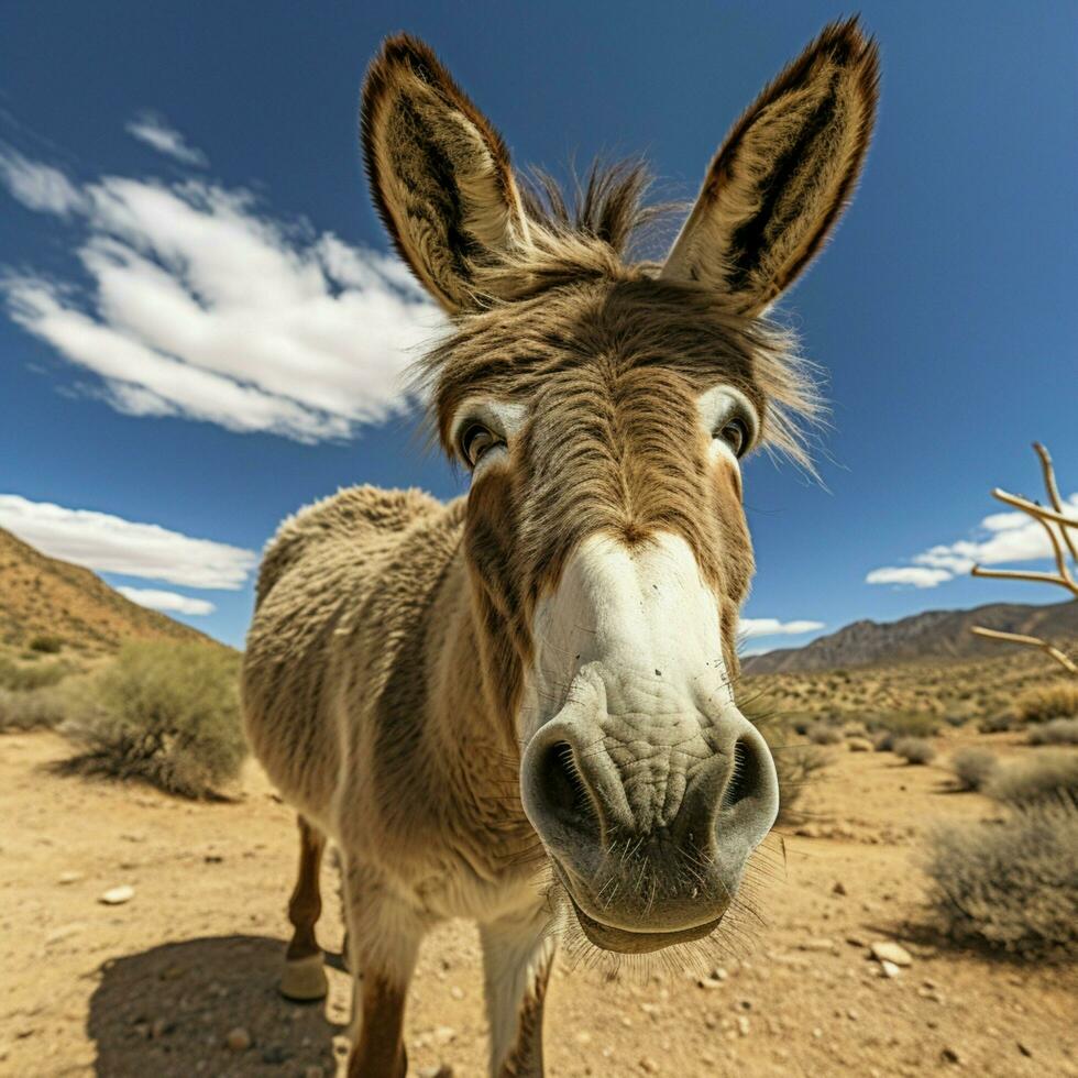 photo of Donkey full shot high quality hdr 16k ultra hd