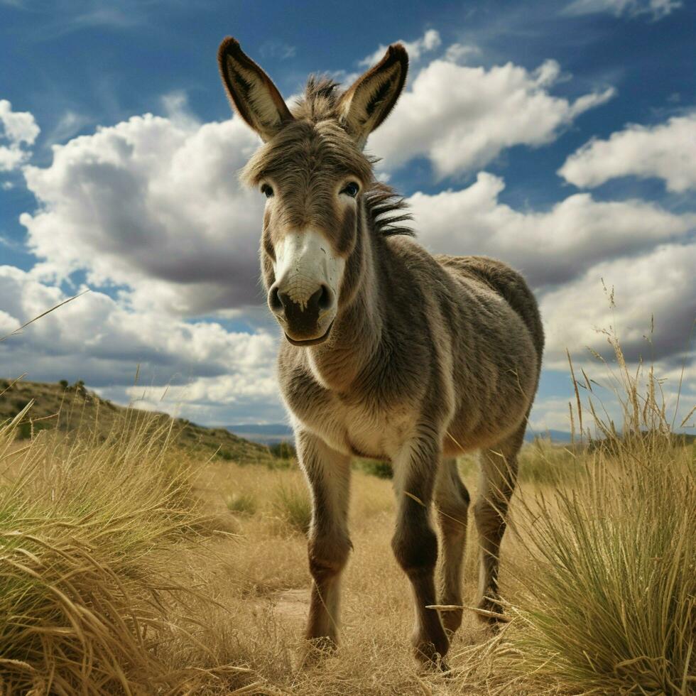 photo of Donkey full shot high quality hdr 16k ultra hd