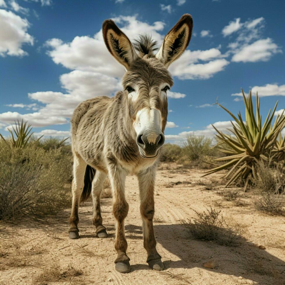 photo of Donkey full shot high quality hdr 16k ultra hd