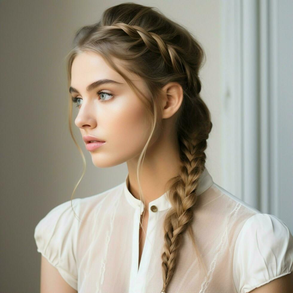  photo of French Braid Ponytail 30703907 Stock Photo at Vecteezy