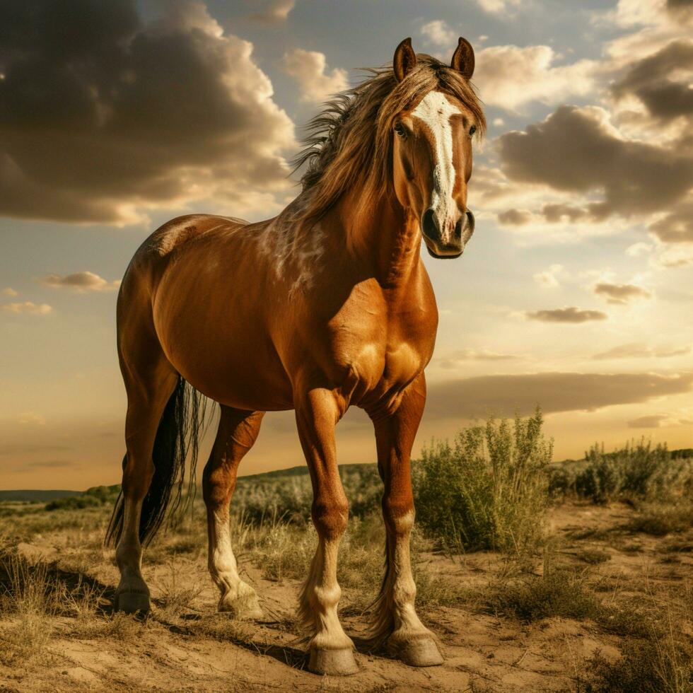 photo of Horse full shot high quality hdr 16k ultra hd
