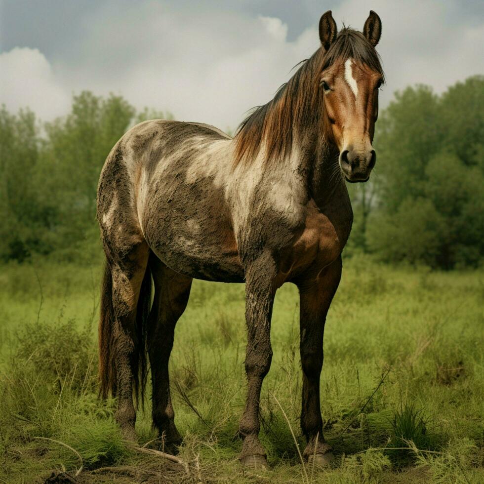 photo of Horse full shot high quality hdr 16k ultra hd