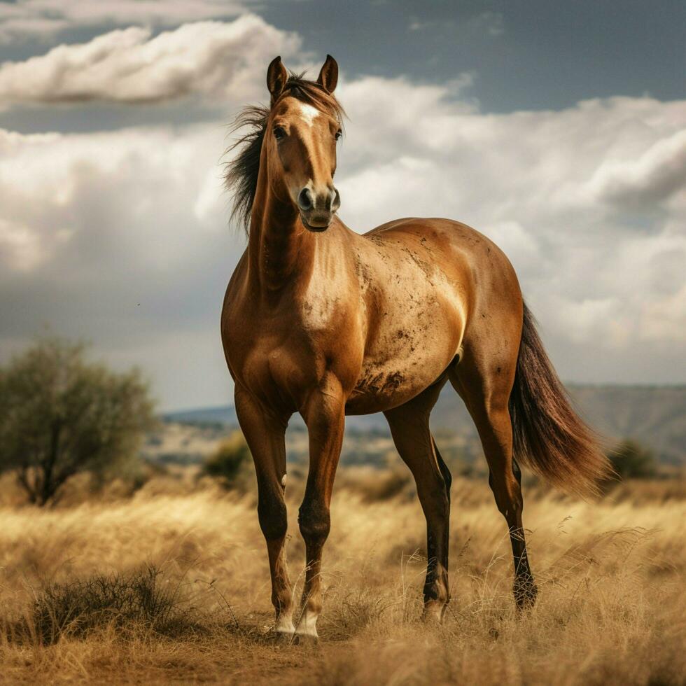 photo of Horse full shot high quality hdr 16k ultra hd