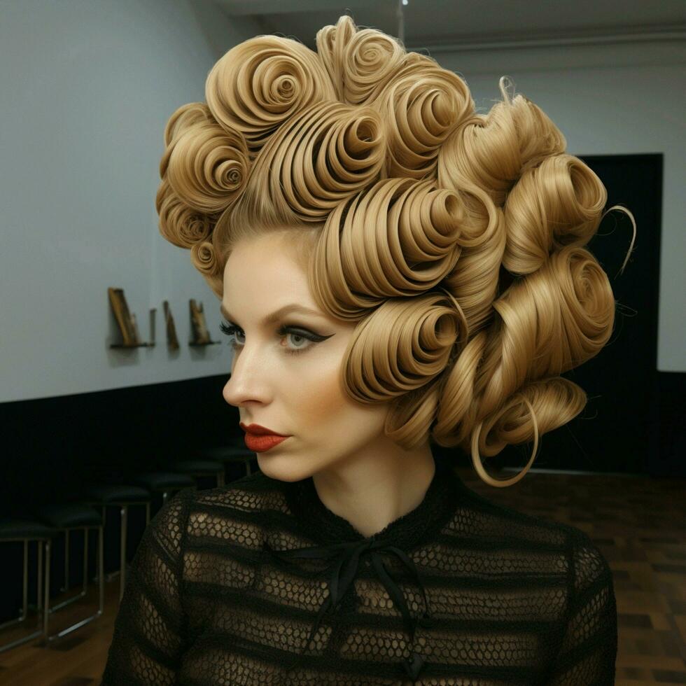 woman hair style photo