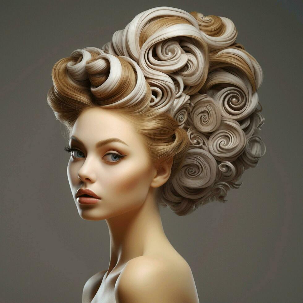 woman hair style photo