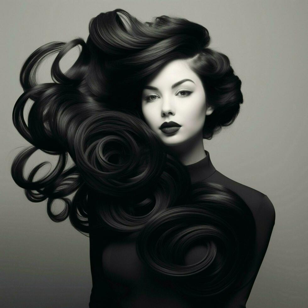 woman hair style photo