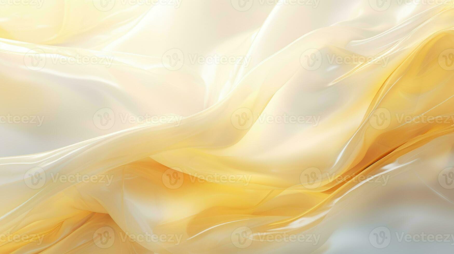 yellow silk fabric textile satin abstract background, AI Generative photo