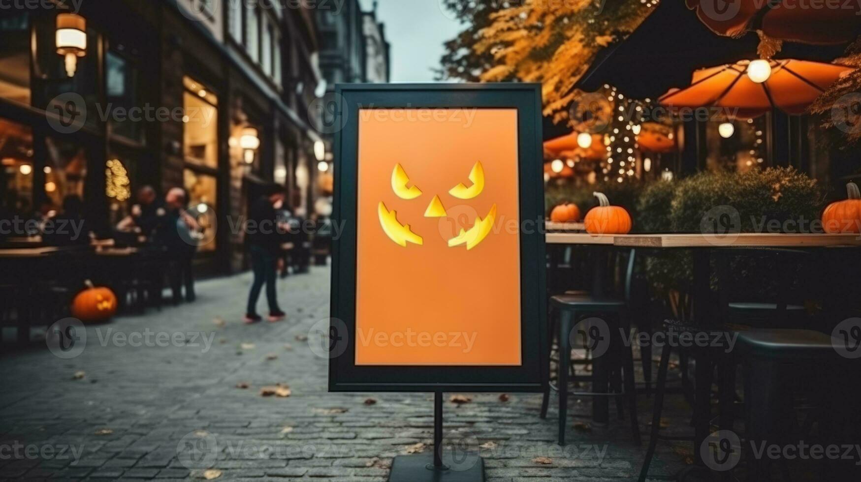 halloween, pumpkin, promotion, cafe, restaurant, AI Generative photo