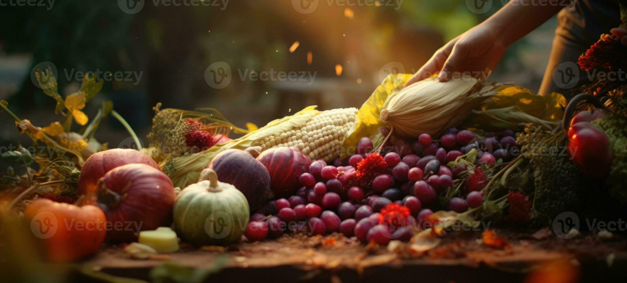 cornucopia, thanksgiving harvest halloween autumn fall, AI Generative photo
