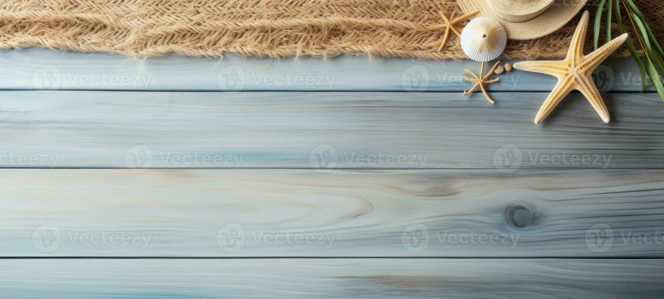 seashells hat on the beach sea sand summer, ai photo