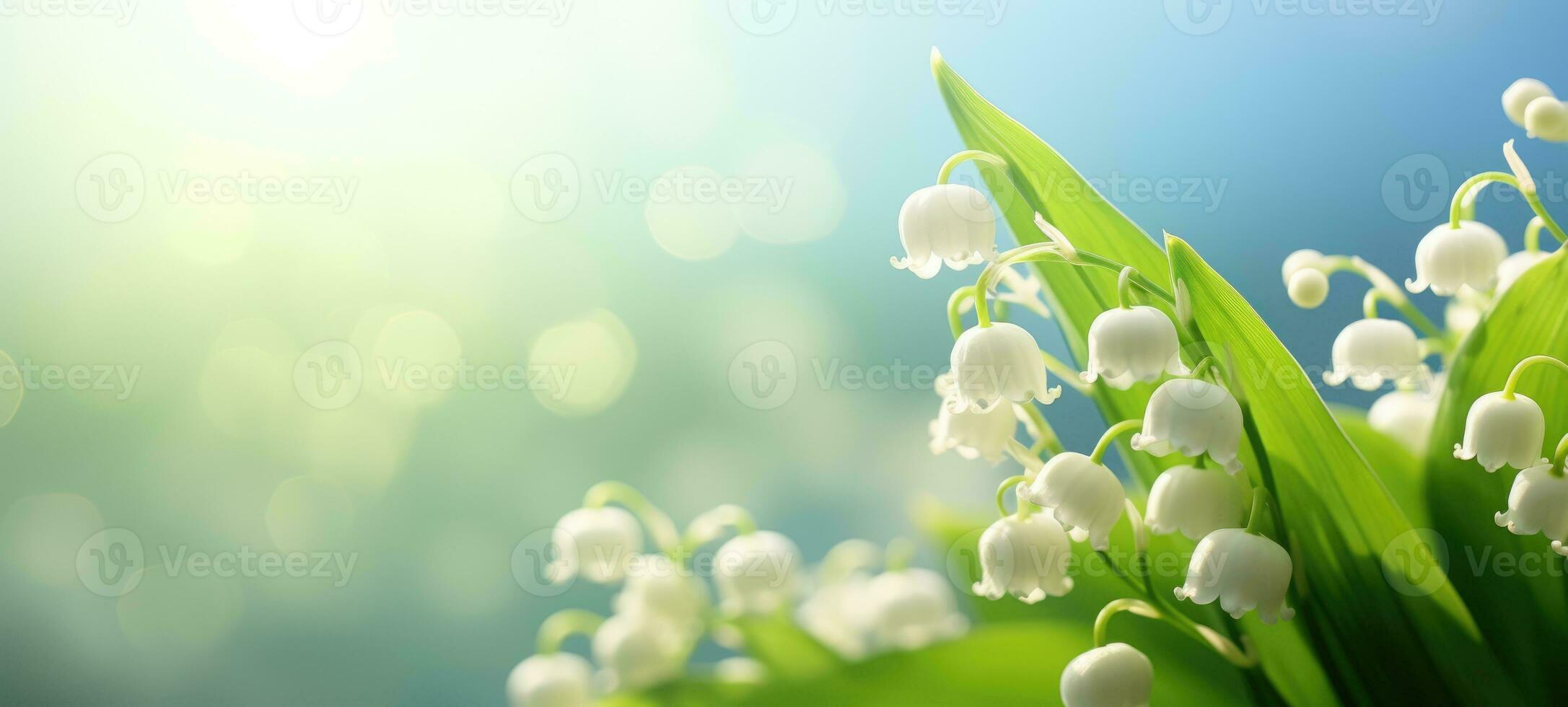 convallaria mayalis, lirio de el Valle flores, ai foto