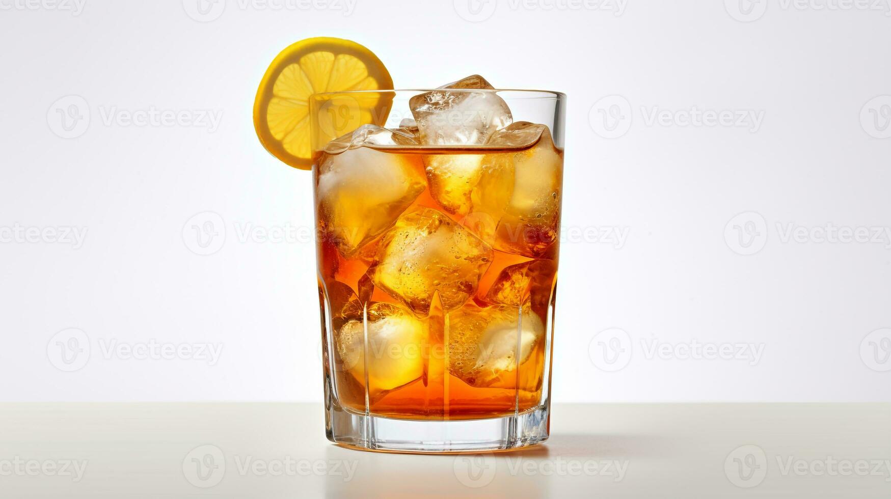 Photo of a Arnold Palmer drink isolated on white background. Generative AI