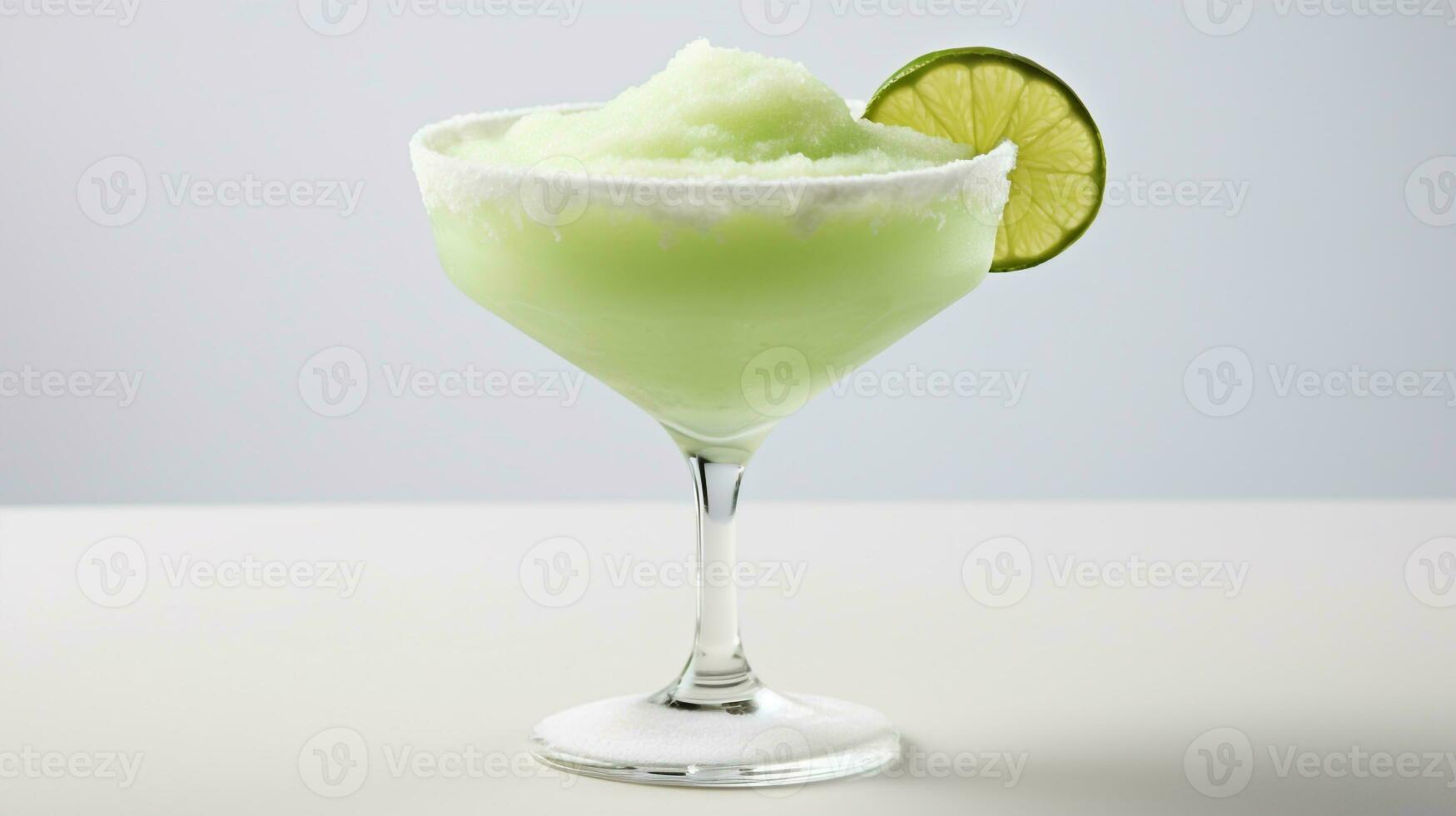 Photo of a Frozen Margarita drink isolated on white background. Generative AI