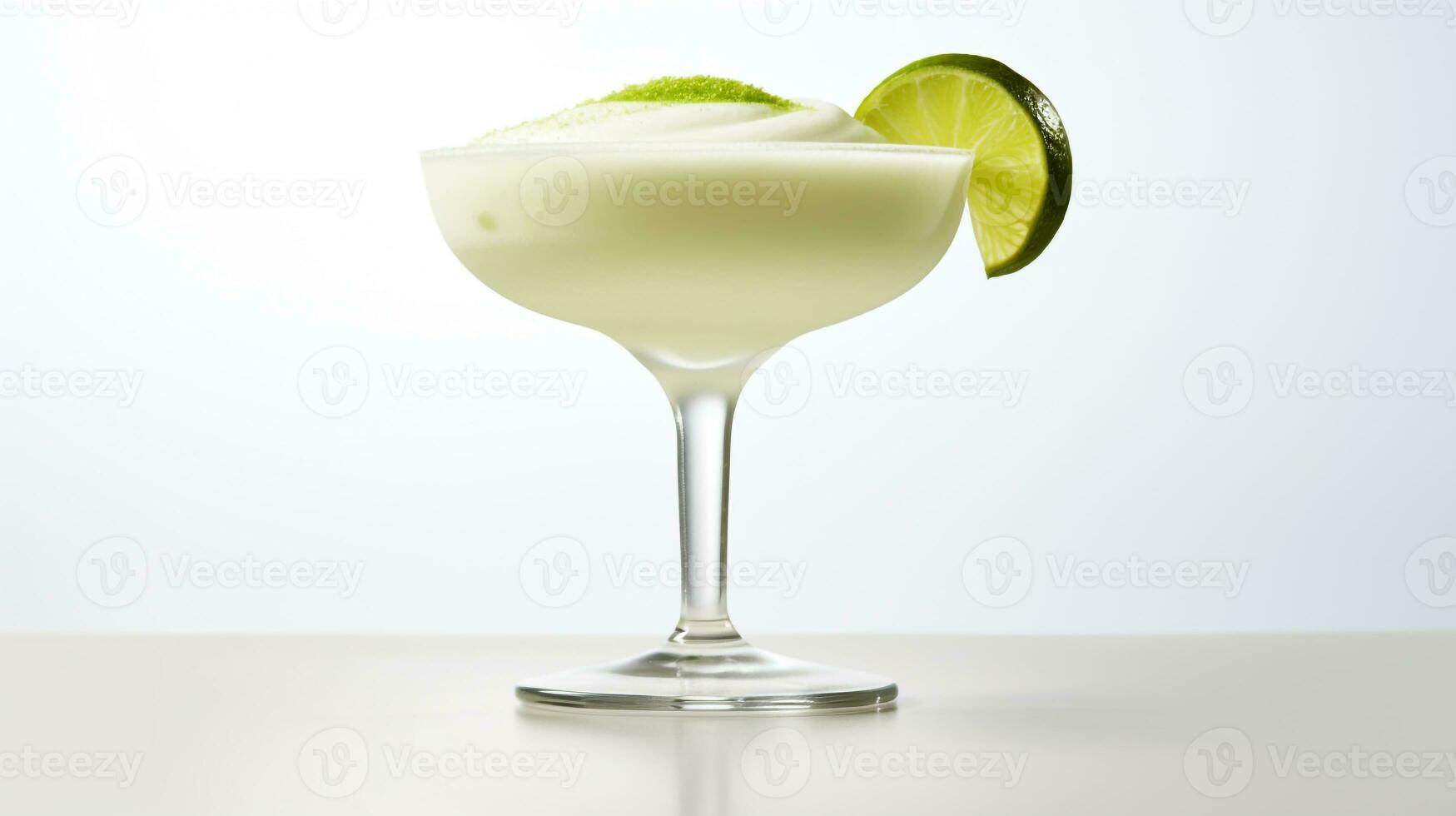 Photo of a Frozen Margarita drink isolated on white background. Generative AI